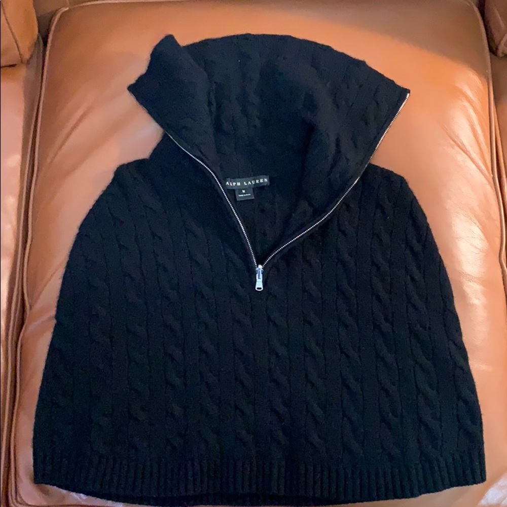 Ralph Lauren medium black label cashmere caplet - Picture 3 of 6